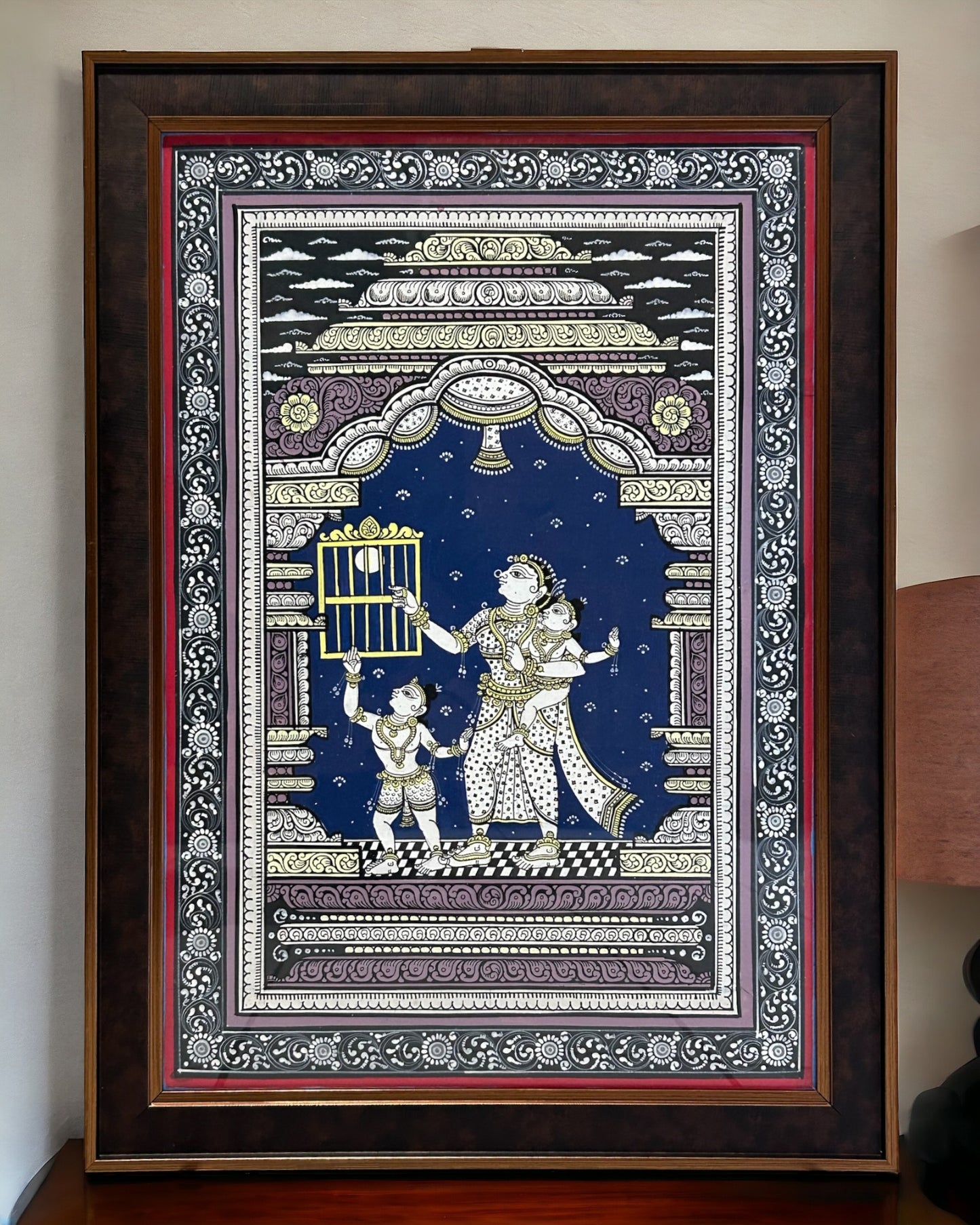 Muted Colours Pattachitra - Yasodha & Krishna