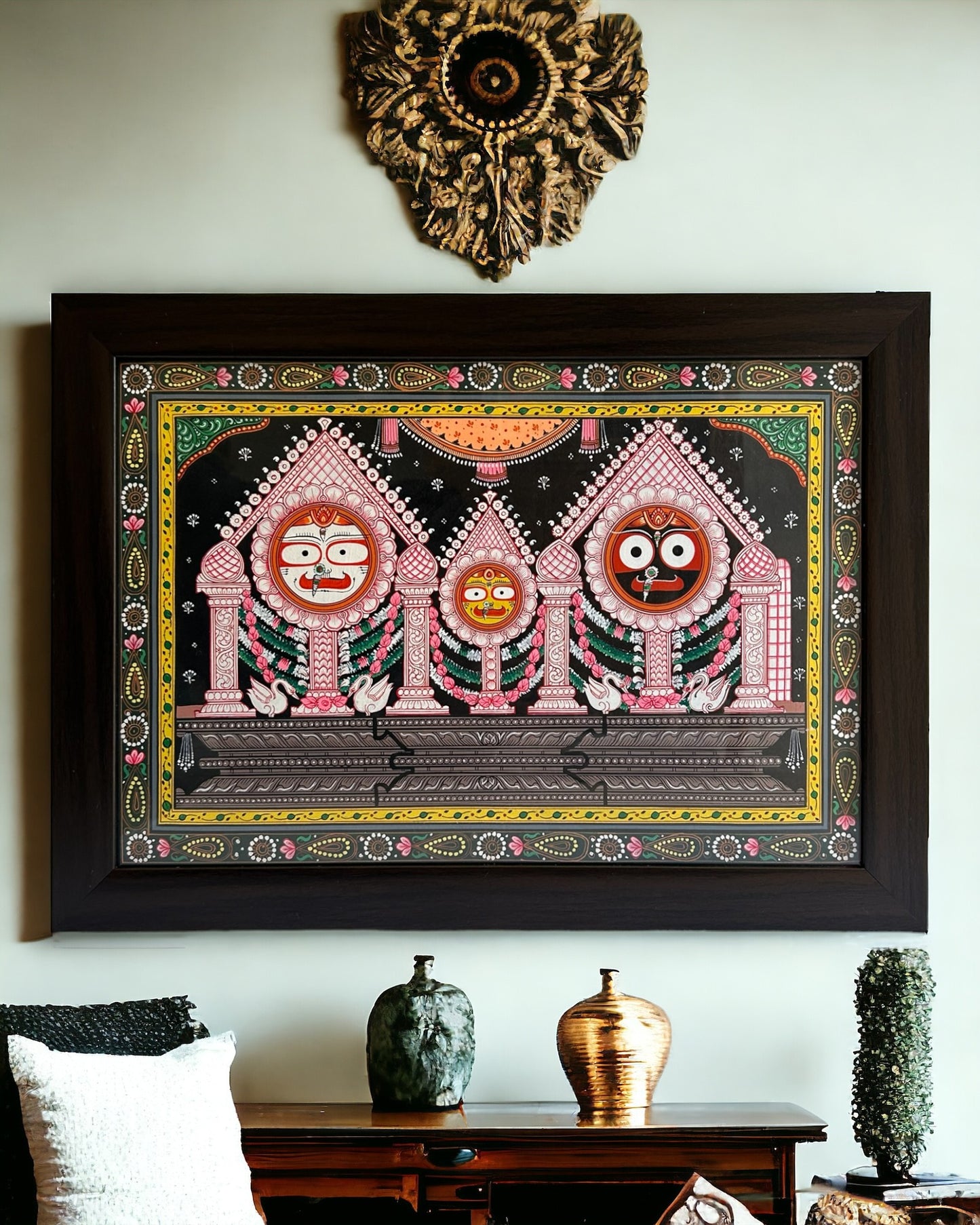 Pattachitra - Puri Jagannath (Red & White Detailing)