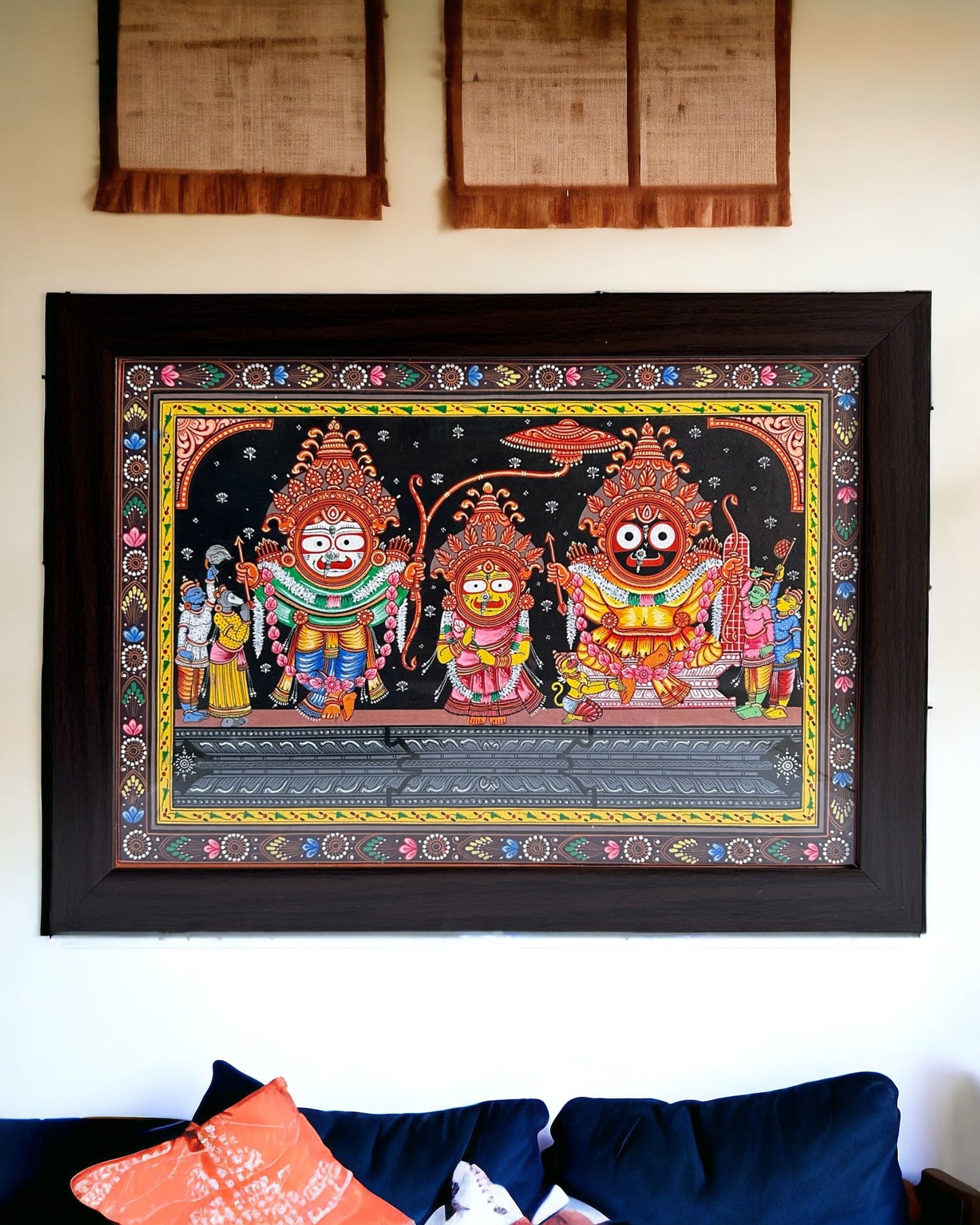 Pattachitra - Puri Jagannath (Multicolour Wide)