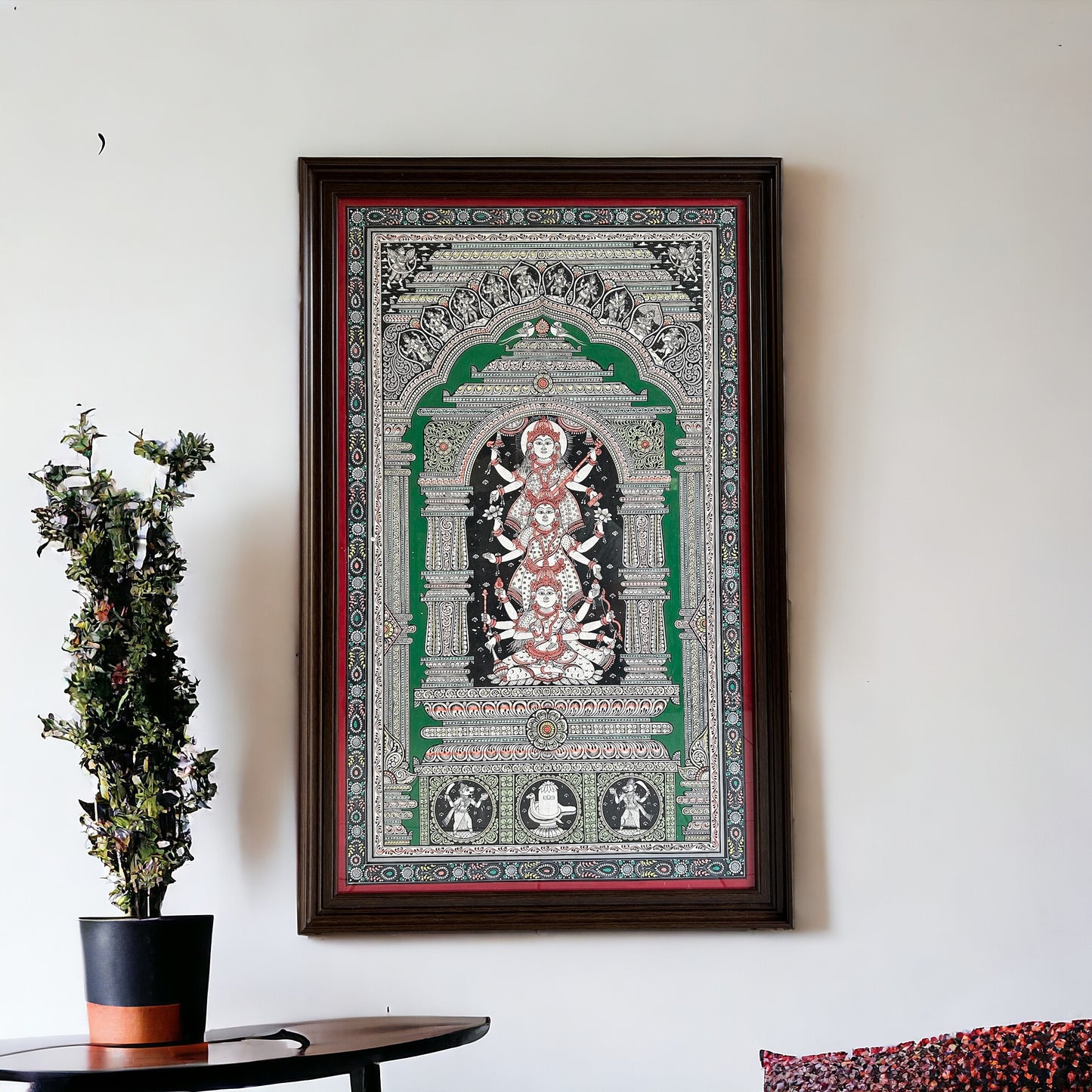 Pattachitra - Durga Lakshmi Saraswathi