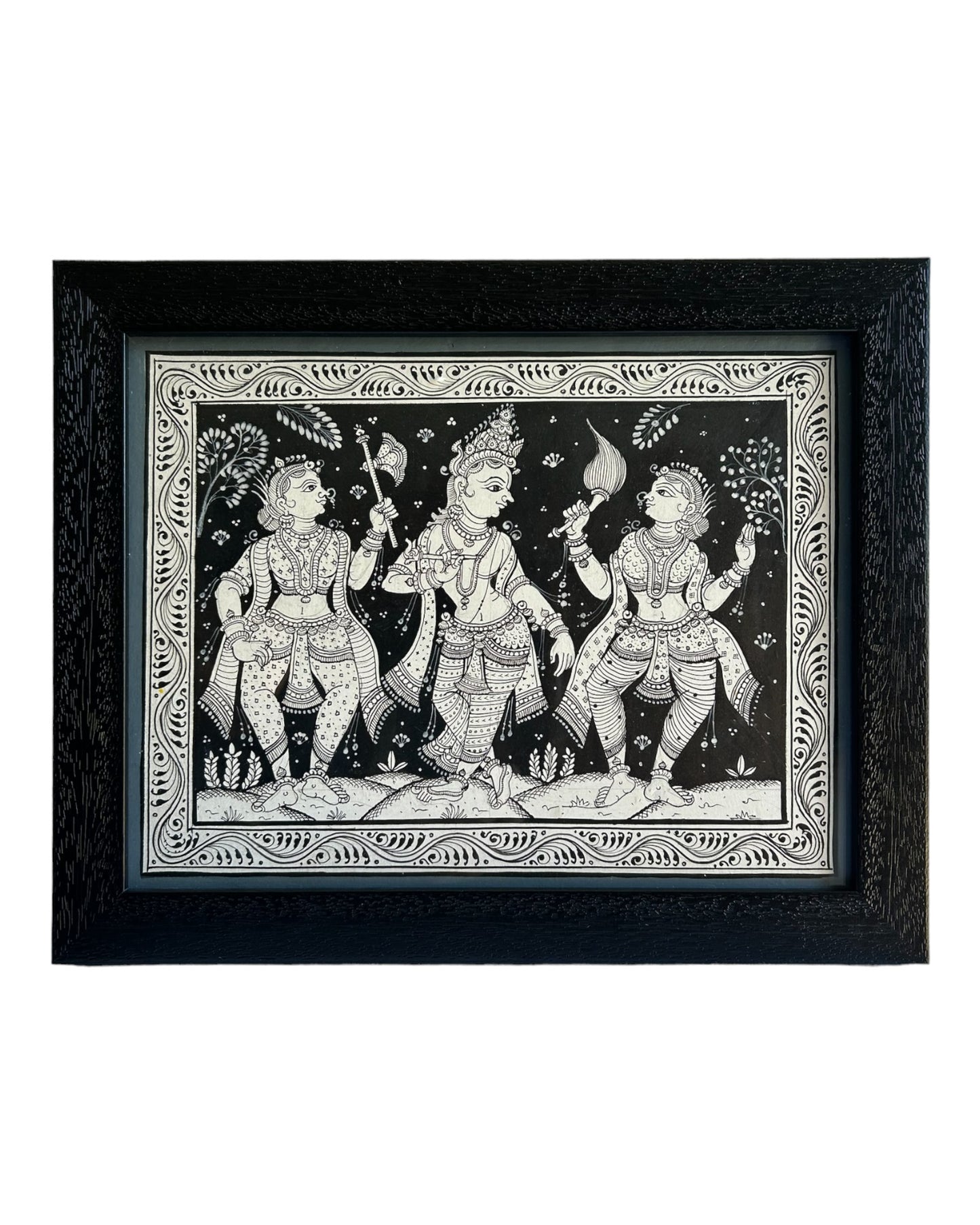 Pattachitra Krishna - Black & White