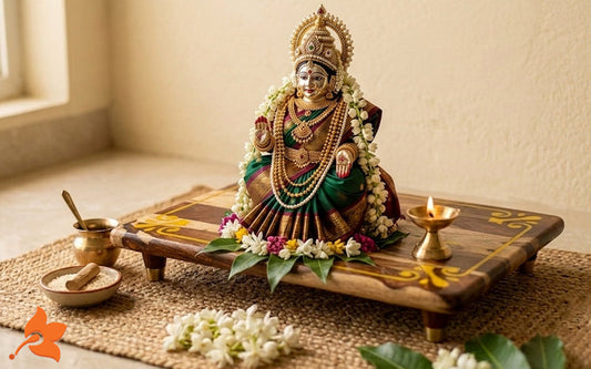 Decorate Your Pooja with Elegant Wooden Manai for Varalakshmi Vratham