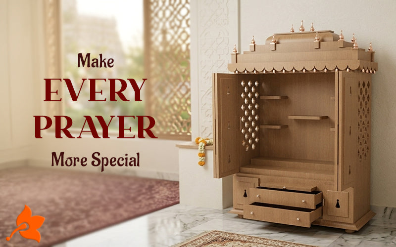 Create a Sacred Pooja Space with Elegant Wooden Manai and Mandapams