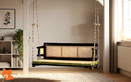 Small Space Big Impact The Versatility of a Wooden Indoor Swing
